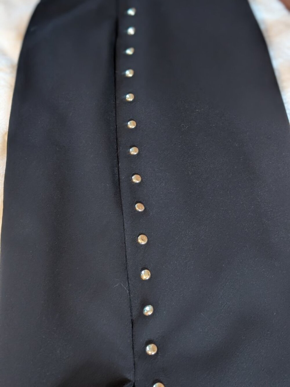 Michael Kors Black Studded Grommet Pencil Skirt Gold Hardware - Women’s Size L - Picture 3 of 5